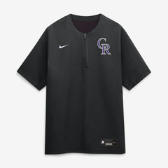 Colorado Rockies Nike Authentic Collection Dri-FIT Quarter-Zip Windshirt - Black