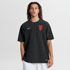 San Francisco Giants Nike Authentic Collection Dri-FIT Quarter-Zip Windshirt - Black