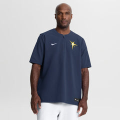 Tampa Bay Rays Nike Authentic Collection Dri-FIT Quarter-Zip Windshirt - Navy