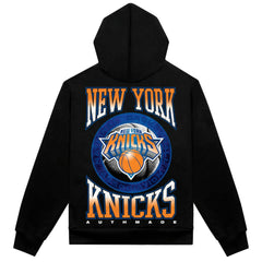 New York Knicks Authmade Vintage Metal Premium Heavyweight Pullover Hoodie Black