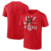 Elly De La Cruz Cincinnati Reds Fanatics Hometown Caricature T-Shirt - Athletic Red T-shirts