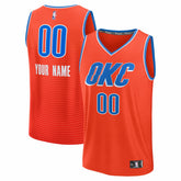 Oklahoma City Thunder Fast Break Custom Jersey Statement Edition Orange - Fanatics