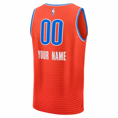 Oklahoma City Thunder Fast Break Custom Jersey Statement Edition Orange - Fanatics
