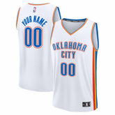 Oklahoma City Thunder Fast Break Custom Jersey Association Edition White - Fanatics