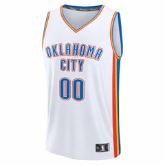 Oklahoma City Thunder Fast Break Custom Jersey Association Edition White - Fanatics