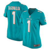 Tua Tagovailoa Miami Dolphins Women's Game Jersey - Aqua Jerseys