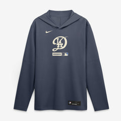 Los Angeles Dodgers Nike City Connect Dri-FIT Long Sleeve Hooded T-Shirt - Navy T-shirts