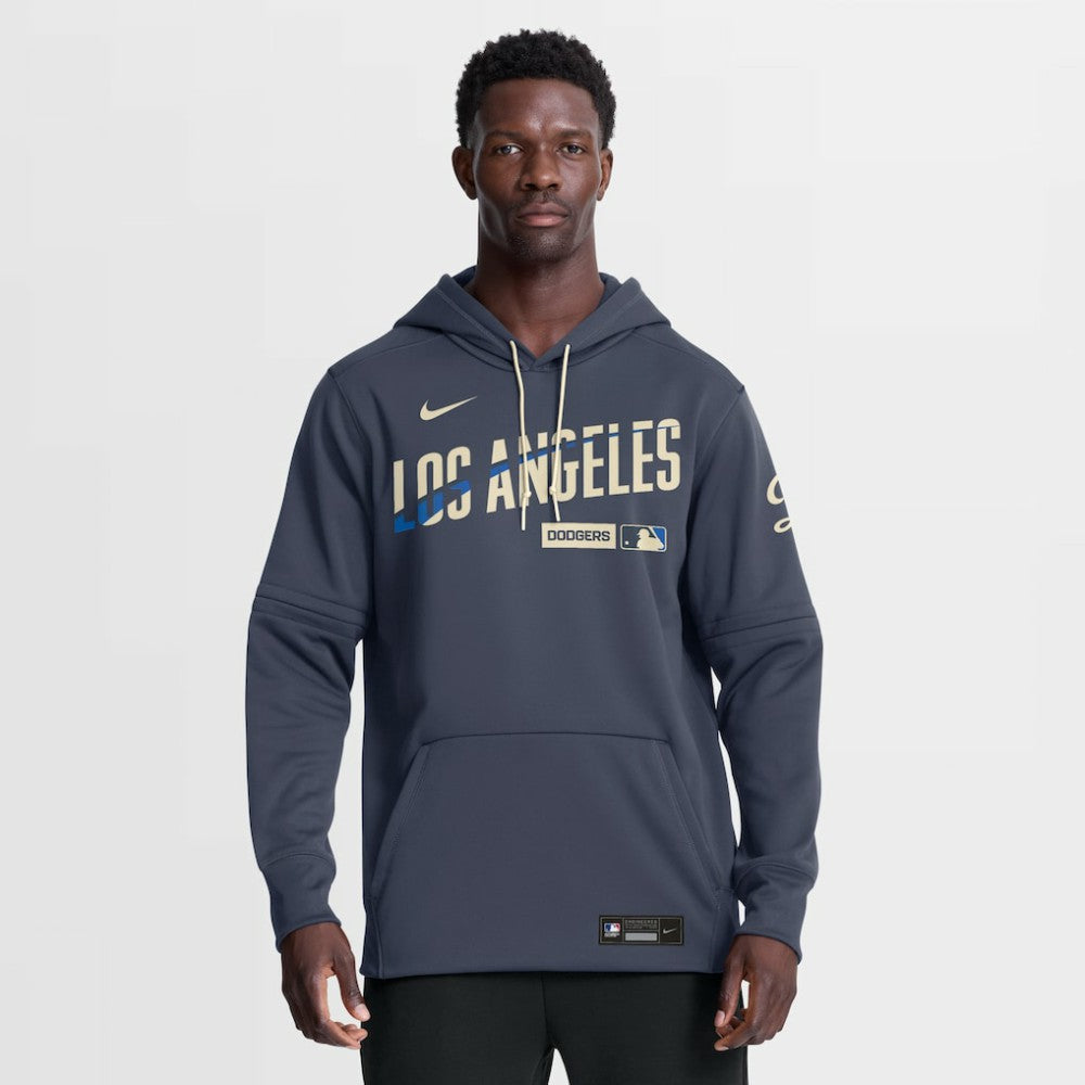 Los Angeles Dodgers Nike Authentic Collection City Connect Therma-FIT Hoodie - Navy Hoodies