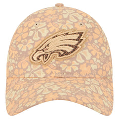 Philadelphia Eagles New Era Women's Floral 9TWENTY Adjustable Hat - Tan Hats