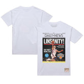 Jeremy Lin New York Knicks Newspaper T-Shirt White - Mitchell & Ness