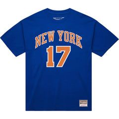 Jeremy Lin New York Knicks Name & Number T-Shirt Blue - Mitchell & Ness