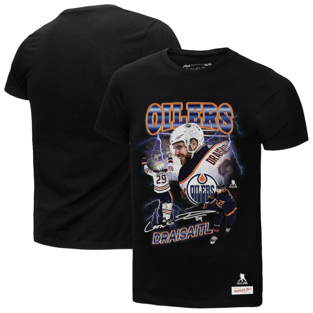 Leon Draisaitl Edmonton Oilers Mitchell & Ness 2.0 Player Graphic T-Shirt - Black | US 203164809