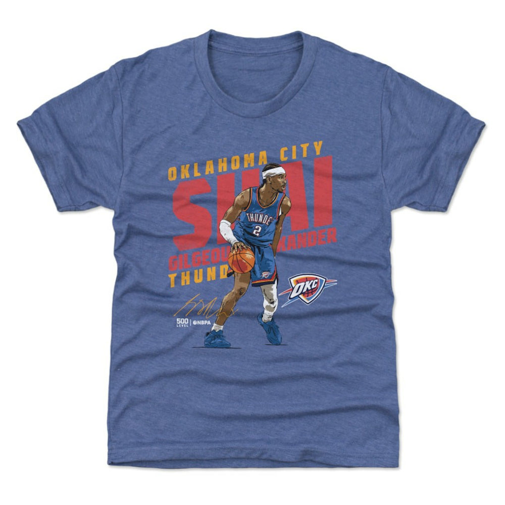 Shai Gilgeous-Alexander Oklahoma City Thunder 500 Level Youth Slant T-Shirt Blue outlet