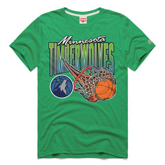 Minnesota Timberwolves Homage Unisex On Fire Tri-Blend T-Shirt Green outlet