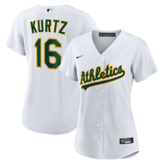 Nick Kurtz Athletics Nike Women's Home Replica Player Jersey - White Jerseys