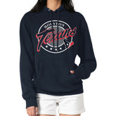 Houston Texans G-III 4Her by Carl Banks Women's Pinstripe Circle Fleece Pullover Hoodie - Navy Hoodies