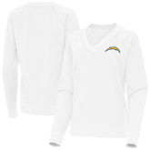 Los Angeles Chargers Antigua Women's Varsity Tri-Blend V-Neck Long Sleeve T-Shirt - White T-shirts