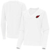 Arizona Cardinals Antigua Women's Varsity Tri-Blend V-Neck Long Sleeve T-Shirt - White T-shirts