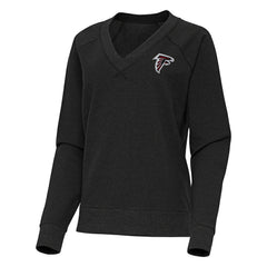 Atlanta Falcons Antigua Women's Varsity Tri-Blend V-Neck Long Sleeve T-Shirt - Heather Black T-shirts