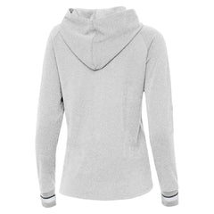 Los Angeles Chargers Antigua Women's Trek Raglan Pullover Hoodie - Heather Gray Hoodies