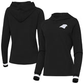 Carolina Panthers Antigua Women's Trek Raglan Pullover Hoodie - Black Hoodies