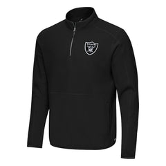 Las Vegas Raiders Antigua Step Up Quarter-Zip Pullover - Black Pullover