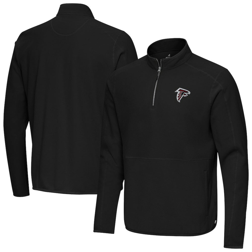 Atlanta Falcons Antigua Step Up Quarter-Zip Pullover - Black Pullover