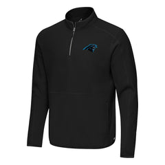 Carolina Panthers Antigua Step Up Quarter-Zip Pullover - Black Pullover