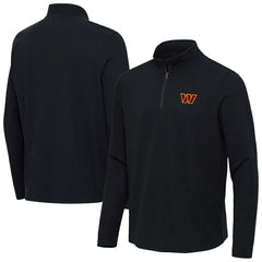 Washington Commanders Antigua Sync Tri-Blend Quarter-Zip Pullover - Heather Black Pullover