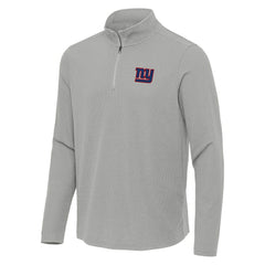 New York Giants Antigua Sync Tri-Blend Quarter-Zip Pullover - Heather Gray Pullover