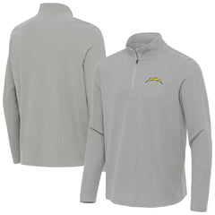 Los Angeles Chargers Antigua Sync Tri-Blend Quarter-Zip Pullover - Heather Gray Pullover