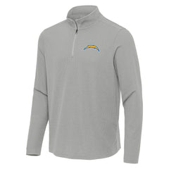 Los Angeles Chargers Antigua Sync Tri-Blend Quarter-Zip Pullover - Heather Gray Pullover