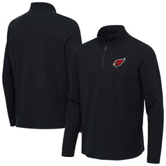 Arizona Cardinals Antigua Sync Tri-Blend Quarter-Zip Pullover - Heather Black Pullover
