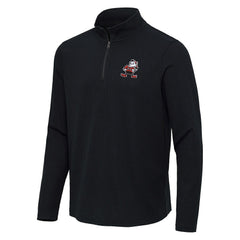 Cleveland Browns Antigua Throwback Sync Tri-Blend Quarter-Zip Pullover - Heather Black Pullover