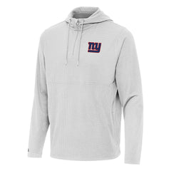 New York Giants Antigua Connected Quarter-Zip Pullover Hoodie - Gray Hoodies