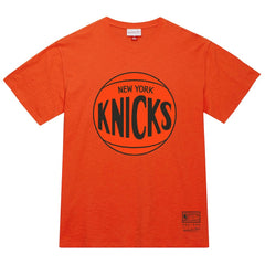 New York Knicks Unisex Hardwood Classics MVP Logo T-Shirt Orange - Mitchell & Ness