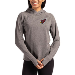 Arizona Cardinals Cutter & Buck Women's Primary Logo Adapt Knit Recycled Raglan Pullover Hoodie - Heather Charcoal Hoodies