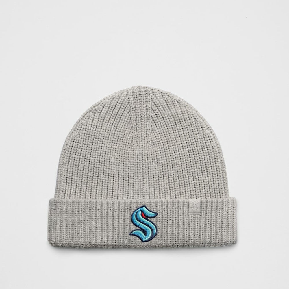 Seattle Kraken lululemon Unisex Close-Fit Wool-Blend Ribbed Beanie - Heathered Gull Grey | US 203169751
