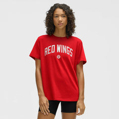 Detroit Red Wings lululemon Women's All Yours Organic Cotton T-Shirt - True Red | US 203169873