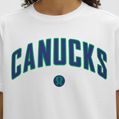 Vancouver Canucks lululemon Women's All Yours Organic Cotton T-Shirt - White | US 203169889