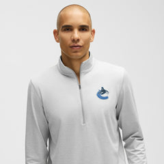 Vancouver Canucks lululemon Soft Jersey Half-Zip Pullover - Heather Gray | US 203170117