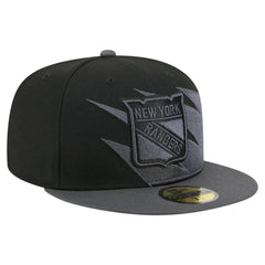 New York Rangers New Era Spikes 59FIFTY Fitted Hat - Black | US 203170278