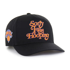 New York Knicks Brand Seen by '47 Sorry I Was Hooping Hitch Adjustable Hat Black - 47 brand