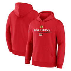 Chicago Blackhawks Fanatics Centennial Fleece Pullover Hoodie - Red | US 203171194