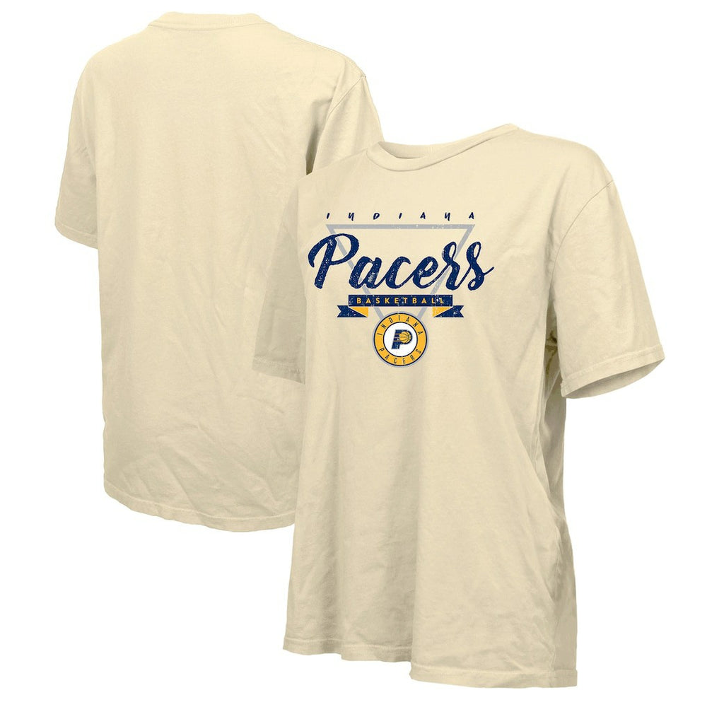 Indiana Pacers Majestic Threads Women's Oversized T-Shirt Cream outlet
