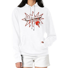 Cleveland Browns Starter Women's Drive-In Sign Pullover Hoodie - White Hoodies
