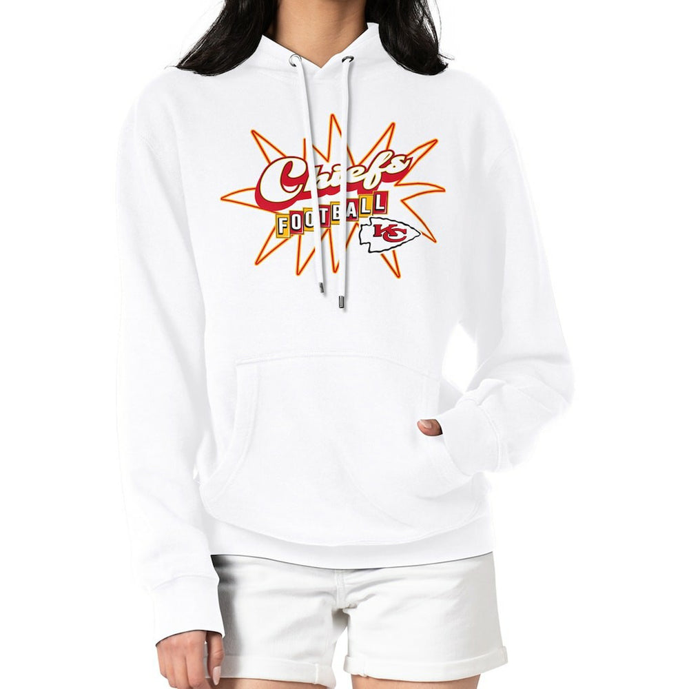 Kansas City Chiefs Starter Women's Drive-In Sign Pullover Hoodie - White Hoodies