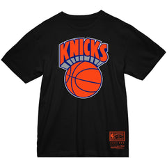 New York Knicks Big & Tall Hardwood Classics Vintage Logo T-Shirt Black - Mitchell & Ness