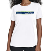 Seattle Seahawks Starter Women's Team Stripe T-Shirt - White T-shirts