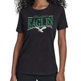 Philadelphia Eagles Starter Women's Throwback Arch Stripe T-Shirt - Black T-shirts